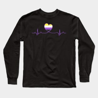 Non-binary Heartbeat Long Sleeve T-Shirt